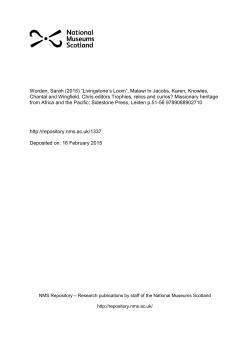 Livingstone`s Loom - National Museums Scotland Research