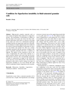 Condition for liquefaction instability in fluid