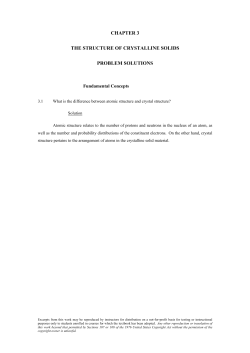 chapter 3 the structure of crystalline solids problem solutions
