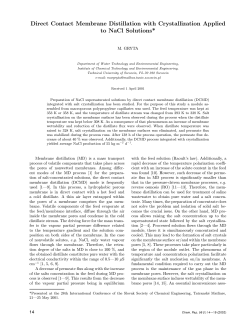 Direct Contact Membrane Distillation with Crystallization Applied to