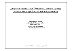 Compound precipitation from DMSO and the synergy between water