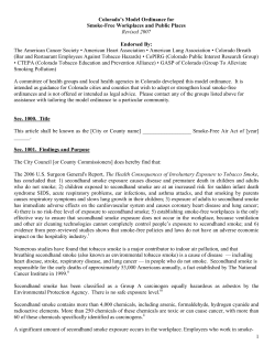 1 Colorado`s Model Ordinance for Smoke