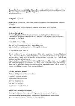 Successful Earners and Failing Others. Transnational