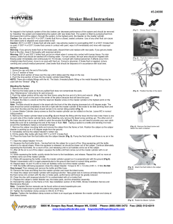Stroker Bleed Instructions