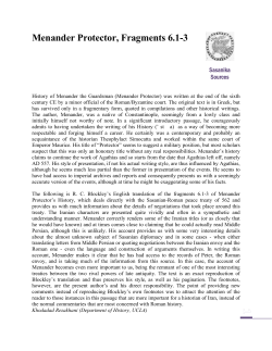 Menander Protector, Fragments 6.1-3