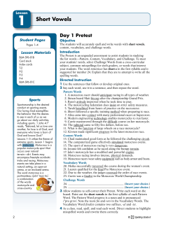 Short Vowels