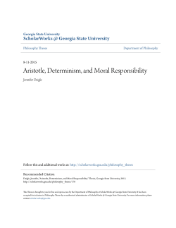 Aristotle, Determinism, and Moral Responsibility