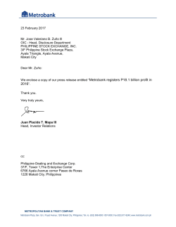 Metrobank registers P18.1 billion profit in 2016