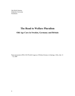 The Road to Welfare Pluralism