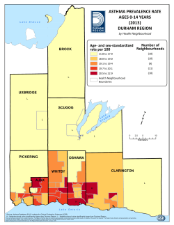 Asthma, ages 0-14 - Region of Durham