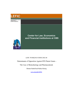Determinants of Opposition Against EPO Patent Grants &ndash; The