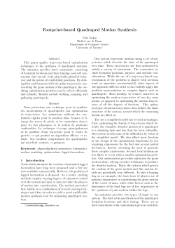 Footprint-based Quadruped Motion Synthesis