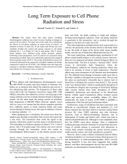 Long Term Exposure to Cell Phone Radiation and Stress