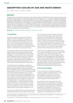 Absorption cooling by sun and waste energy