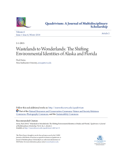 The Shifting Environmental Identities of Alaska and