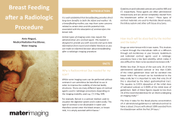 Breast Feeding after a Radiologic Procedure