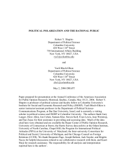 POLITICAL POLARIZATION AND THE RATIONAL PUBLIC Robert Y