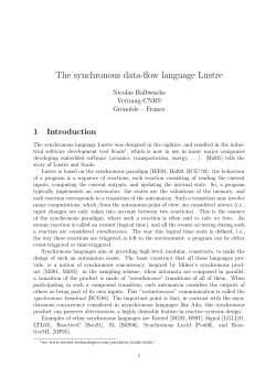 The synchronous data-flow language Lustre