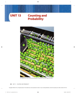 UNIT 13 Counting and Probability