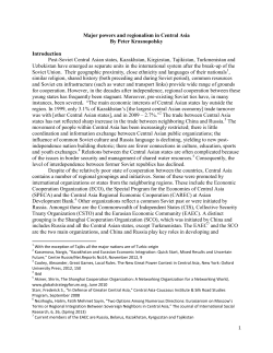 Major powers and regionalism in Central Asia By Peter