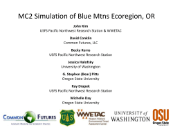 MC2 Simulation of Blue Mtns Ecoregion, OR