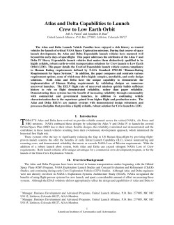 Atlas and Delta Capabilities to Launch Crew to Low Earth Orbit