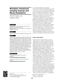 Metadata rematrixed: merging museum and library boundaries