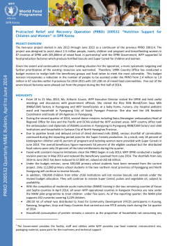 Protracted relief and recovery operation