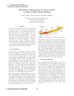 Information Management for Gaze Control in Vision Guided Biped