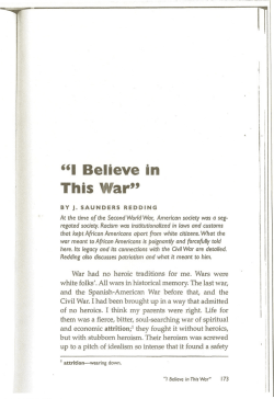 I Believe in This War