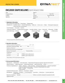 ENCLOSED-SHAPE BELLOWS | QUOTE REQUEST FORM