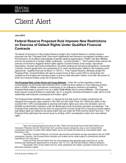 Federal Reserve Proposed Rule Imposes New Restrictions