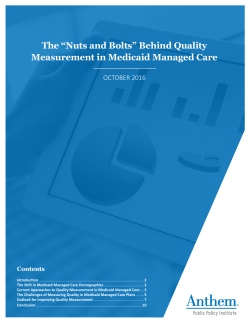 The &ldquo;Nuts and Bolts&rdquo; Behind Quality Measurement in