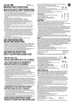 led 100l 7mm important safety instructions read