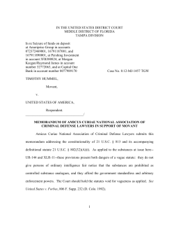 1 IN THE UNITED STATES DISTRICT COURT MIDDLE DISTRICT