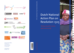 Dutch National Action Plan on Resolution 1325