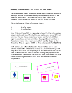 Math Sentence Frames: Geometry Set 1