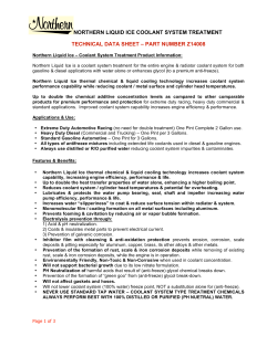 NORTHERN LIQUID ICE COOLANT SYSTEM