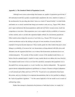 Population Growth, Carrying Capacity, and Conflict