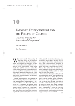 Embodied ethnocentrism and the feeling of culture