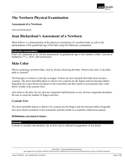 The Newborn Physical Examination Joan Richardson`s Assessment