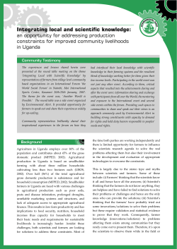 Integrating local and scientific knowledge