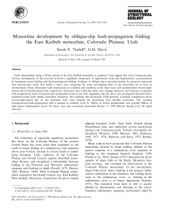 Monocline development by oblique-slip fault