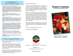 planting and growing guide - Roberta`s Gardens