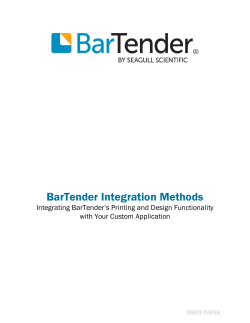 BarTender Integration Methods
