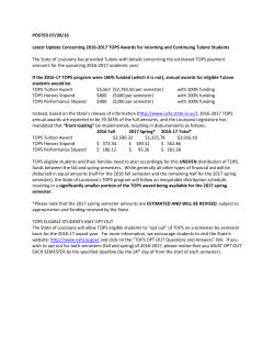 POSTED 07/20/16 Latest Update Concerning 2016