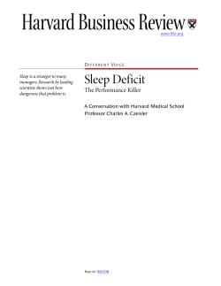 Sleep Deficit - Society for Obstetric Anesthesia and Perinatology