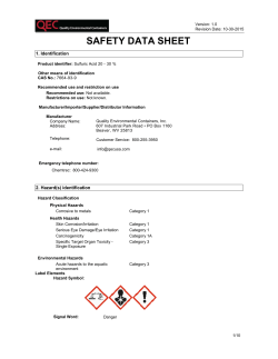 safety data sheet - Quality Environmental Containers