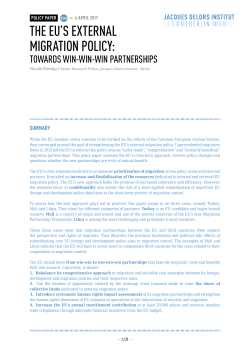 THE EU`S EXTERNAL MIGRATION POLICY: