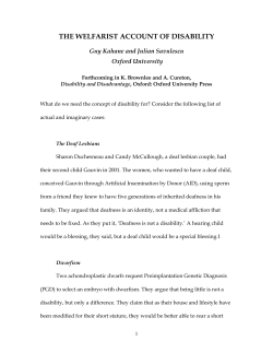 The Welfarist Account of Disability